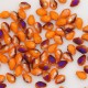 dr-015 Хрустальные бусины (капля, оранжево-фиолетовый, 5 х 3 мм)