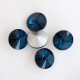 riv-0318 Риволи стеклянные круглые (синий циркон, 12 мм)