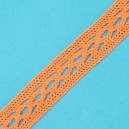 kruj-049  Кружево вязаное (около 1,8 см, оранжевое)