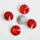 riv-0365 Риволи стеклянные круглые (красные, 14 мм)