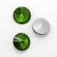 riv-0454 Риволи стеклянные круглые К9 (зеленые, 14 мм)