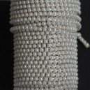 FUR-0145 Цепь под серебро с жемчужными камушками (2 мм)