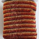 br-020 Лента бархатная с люрексом (1 см) коричневая