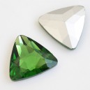 riv-679 Риволи стеклянные треугольник (зеленый, 23 х 23 мм)