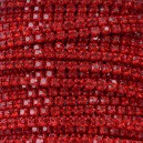 FUR-0161 Цепь красная с красными камушками (хрусталики 2 мм)