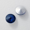 riv-0128 Риволи стеклянные круглые (монтана, 12 мм)