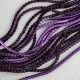 FUR-0181 Цепь с фиолетовыми камушками в фиолетовом (1,5мм,хрусталики) 10 см