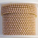 FUR-0161 Цепь под золото с розово-опаловыми камушками (хрусталики 2 мм) 10 см