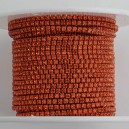 FUR-0174 Цепь рыжая с рыжими камушками (хрусталики 1,5 мм) 10 см