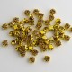 riv-495 Риволи стеклянные круглые в цапах золото (цитрин, 4 мм) 10 штук