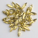 riv-624 Риволи маркиз в цапах под серебро (4 х 15 мм) радужный