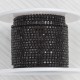 FUR-0161 Ланцюг чорний з чорними камінчиками (кришталики 2 мм) 10 см