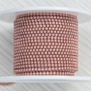 FUR-0161 Ланцюг під рожеве золото з рожево-опаловими камінчиками (кришталики 1,5 мм) 10 см