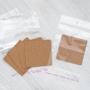 et-020 Етикетки крафт + пакетики (під сережки) (5 шт)