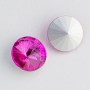 riv-1155 Ріволі скляні круглі (рожеві, 14 мм)