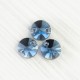 glass-072 Пришивні скляні камені (блакитний, круг, 10 мм)