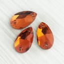 glass-032 Пришивні скляні камені (помаранчевий, 11 х 18 мм)