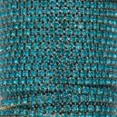 FUR-0186 Ланцюг під срібло з блакитними камінцями (2 мм)