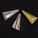 riv-1266 Ріволі скляні трикутник (прозорий, 11 х 22 мм)