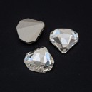 riv-1267 Ріволі скляні трикутник-діамант (прозорий, 18 мм)
