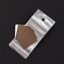 et-020 Етикетки коричневі + пакетики (під сережки) (10 шт)