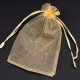 tara-0183 Пакетик подарунковий (органза) 12х9 см (темно-жовтий)