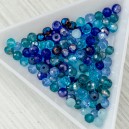 crystal-012 Намистини (мікс фіолетовий, 4 х 3 мм)