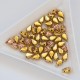 riv-1315 Риволі скляні крапля в золотому цапі (яскраво рожеві, 3 х 6 мм) 1 шт