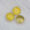 riv-1405 Ріволі скляні круглі лакові (жовті, 14 мм)