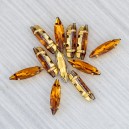 riv-1417 Ріволі маркиз в цапах під золото (4 х 15 мм) матовий жовтий