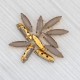 riv-1420 Ріволі маркиз в цапах під золото (4 х 15 мм) матовий жовтий