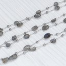 stn-0014 Ланцюг з камінцями (яшма) (10 см)