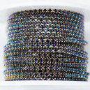 FUR-0174 Ланцюг під золото з блакитними камінцями (кришталики 2 мм) 10 см