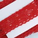 kruj-08  Кружево вязаное (около 3,5 см, красное)