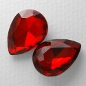 riv-245 Ріволі скляні крапля (червоні, 18 х 25 мм)