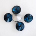 riv-318 Ріволі скляні круглі (синій циркон, 12 мм)