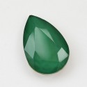 riv-873 Ріволі скляні краплі лакові (зелений, 20 х 30 мм)