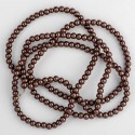 Намистини — склокераміка 1039 (імітація перлів, темно-коричневі, 6 мм)