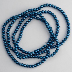 bs-01 Намистини-скло-кераміка (імітація перлів, бірюзово-блакитний, 6 мм)