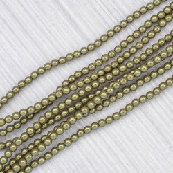 Чеські скляні перли 2мм Pearlescent Khaki (25 шт) (210)