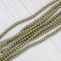 Чеські скляні перли 2мм Pearlescent Khaki (25 шт) (210)