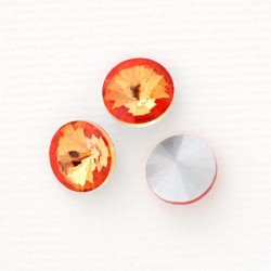 riv-0226 Риволи стеклянные круглые (оранжевые, 12 мм)