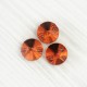 glass-090 Пришивні скляні камені (помаранчевий, круг, 8 мм)