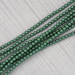 Чеські скляні перли 4мм Pearlescent Green (25 шт) (209)