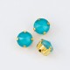 riv-1483 Ріволі скляні круглі в цапах (блакитні, лакові, 8 мм)