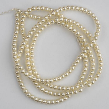 Намистини- скло-кераміка 1005 (імітація перлів, лляний, 3 мм)