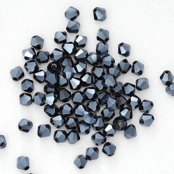 Намистини в низці (гематитовий) (конуси, 2-3х2-3 мм)