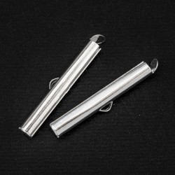 FUR-0092-881 Затискачі (слайдери) (3,5 см) (2 штуки) срібло
