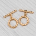 FUR-0207 Застібка "Тогл" (без камінців) Покриття 14К