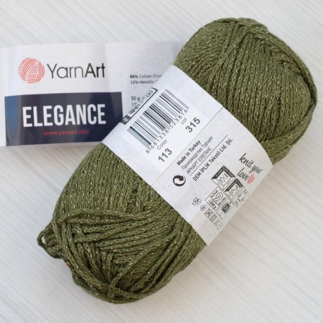 Elegance (Пряжа Yarn Art) з металіком, колір 121